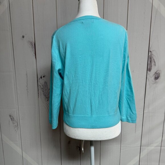Lilly Pulitzer Caridgan, Teal, SIze Large, Excellent Preloved Condition - Picture 3 of 9